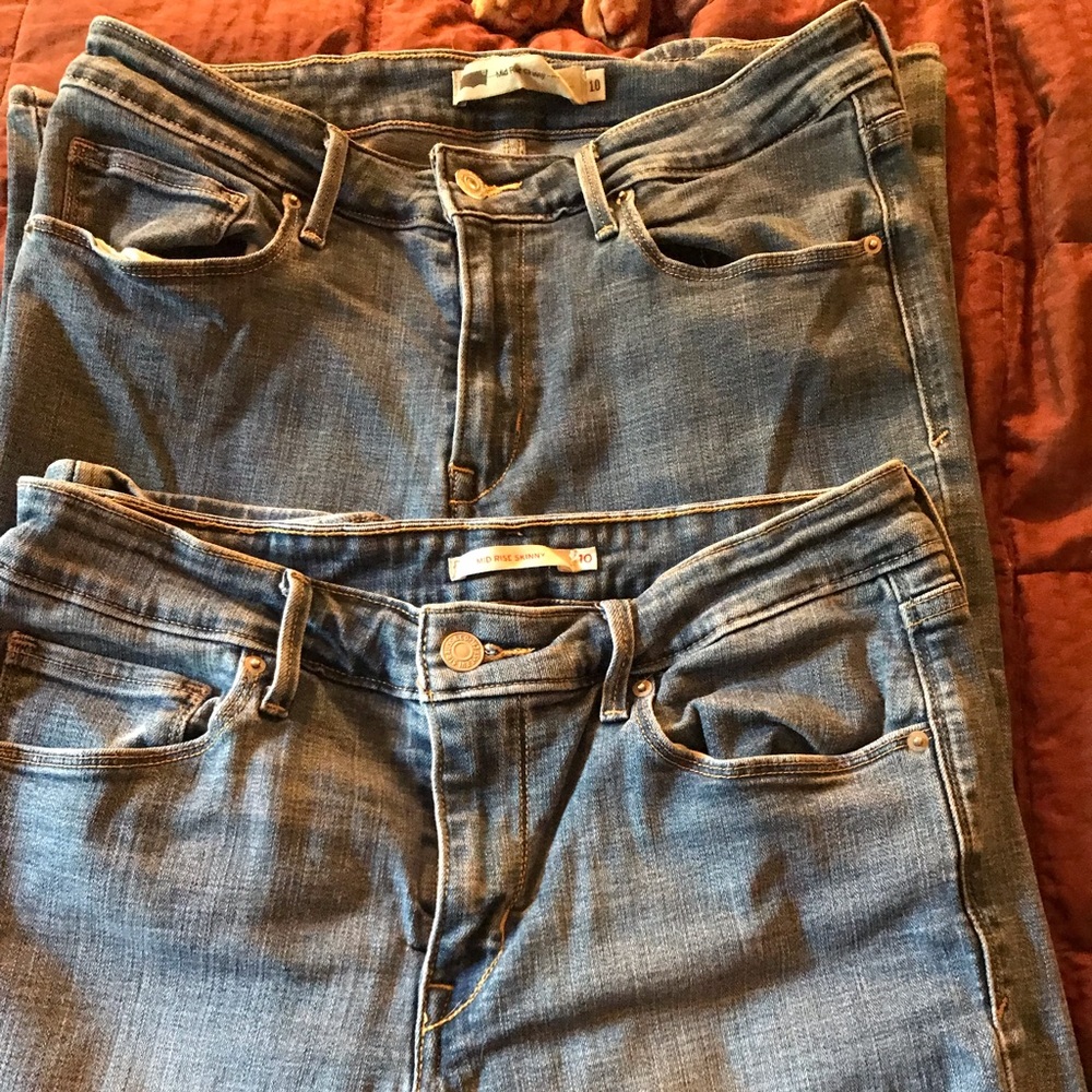 Bundle Levi mid rise skinny jeans size 10 - 2 pair